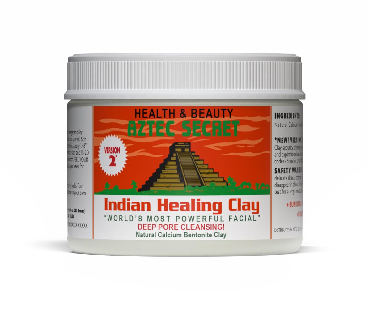 Aztec Secret - Indian Healing Clay 10oz Jar - Deep Pore Cleansing Facial & Body Mask – The Original