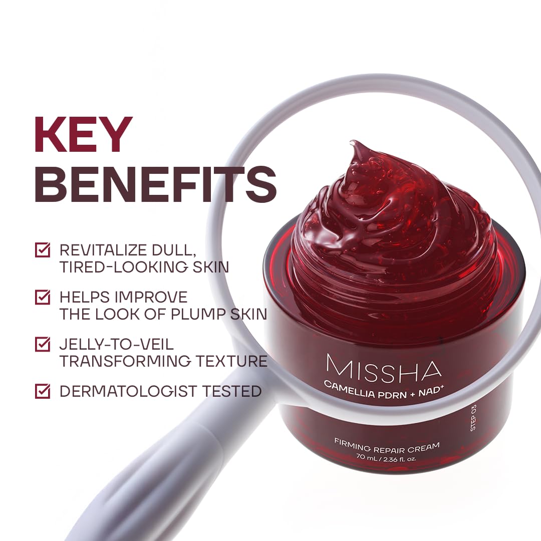 MISSHA PDRN NAD+ Firming Repair Cream, Korean Face Moisturizer, 2.36 fl oz