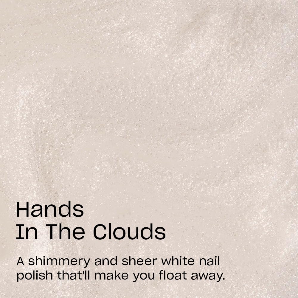 OPI Nail Lacquer Hands In The Clouds | Sheer Pastel White Shimmer Polish