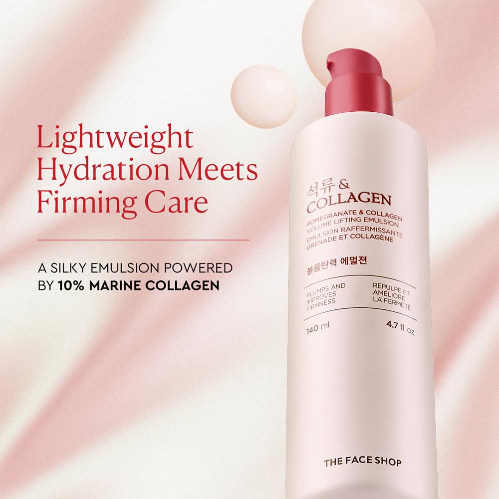 The Face Shop Pomegranate & Collagen Volume Lifting Emulsion | Deep Revitalizing Emulsion for
