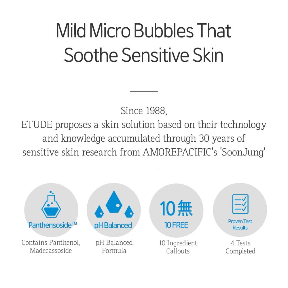 ETUDE SoonJung pH 6.5 Whip Cleanser Duo Set| Mild Micro Foaming Face Wash for Sensitive Skin