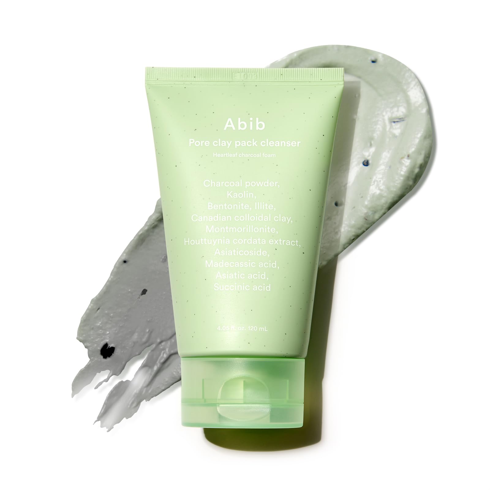 Abib Pore Clay Pack Cleanser Heartleaf Charcoal Foam, 4.05 fl oz, Mousse Form, Oil Control
