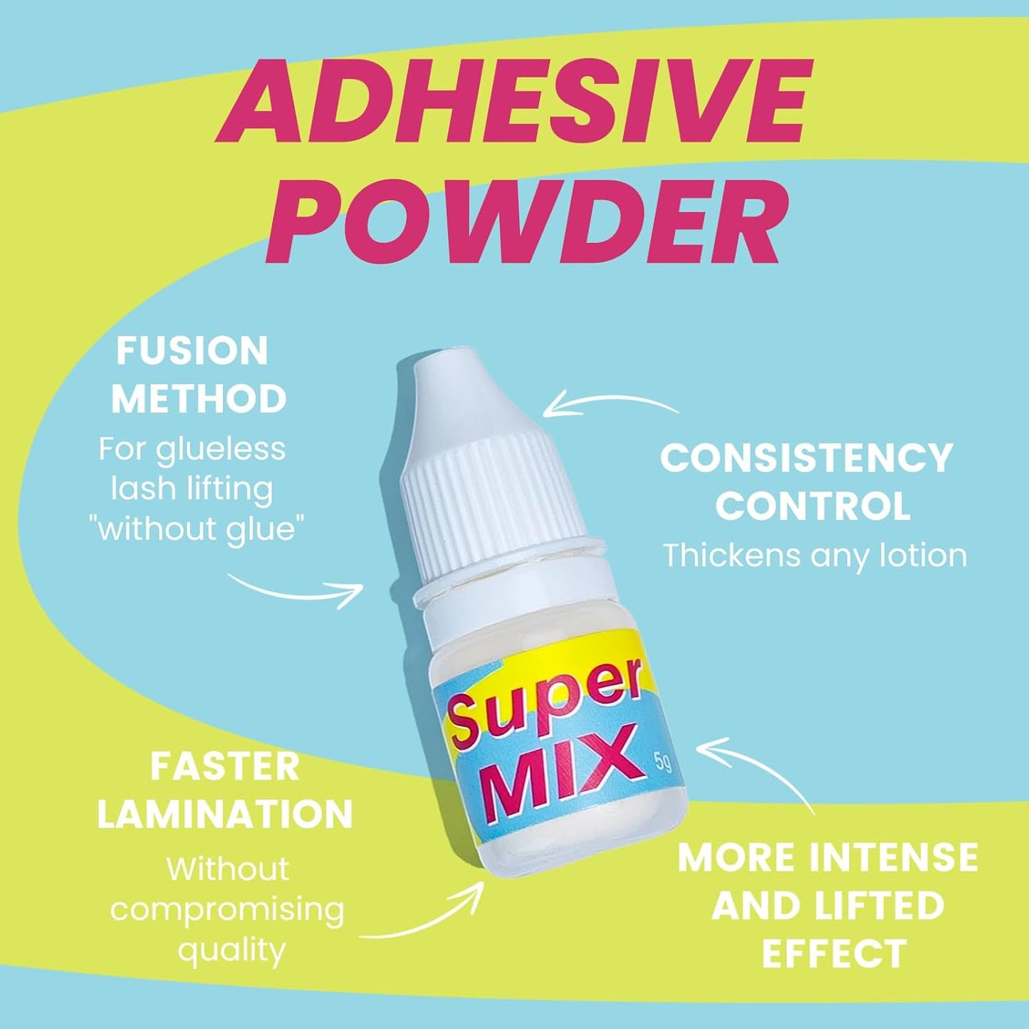 PERMANIA Lash Lift Powder, Super Mix Eyelash Perm Solution Achieve Glue-Free for Korean Lash Lift, Salon Use (Nourishing)