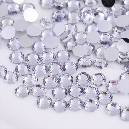 500 Pieces SS30 6mm Flatback Rhinestones Clear Glass Round Gems Crystals for Nail Art DIY Crafts