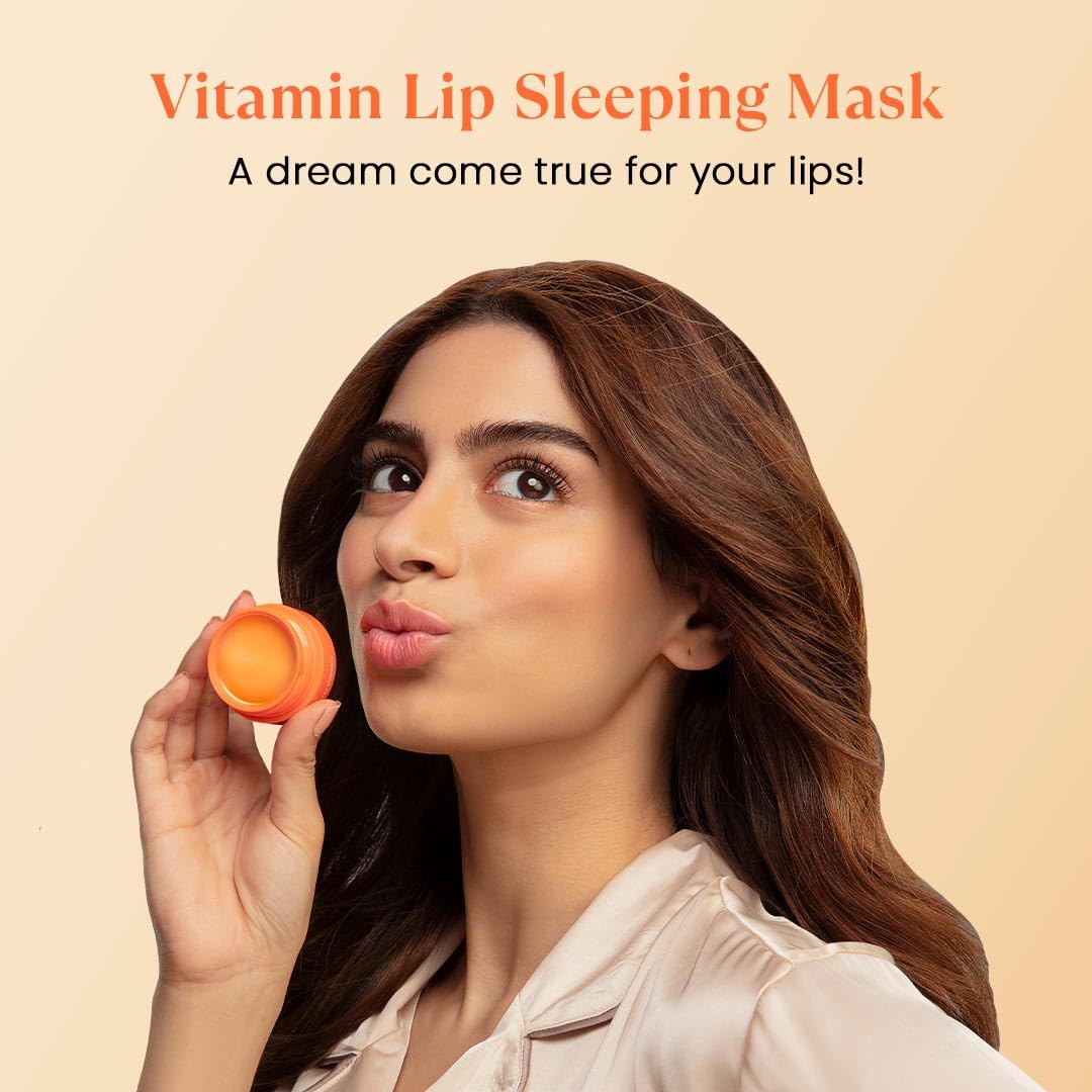 The Face Shop Vitamin C Lip Sleeping Mask - Smooths & Softens Dry Lips - Hydrating Lip Mask, Lip