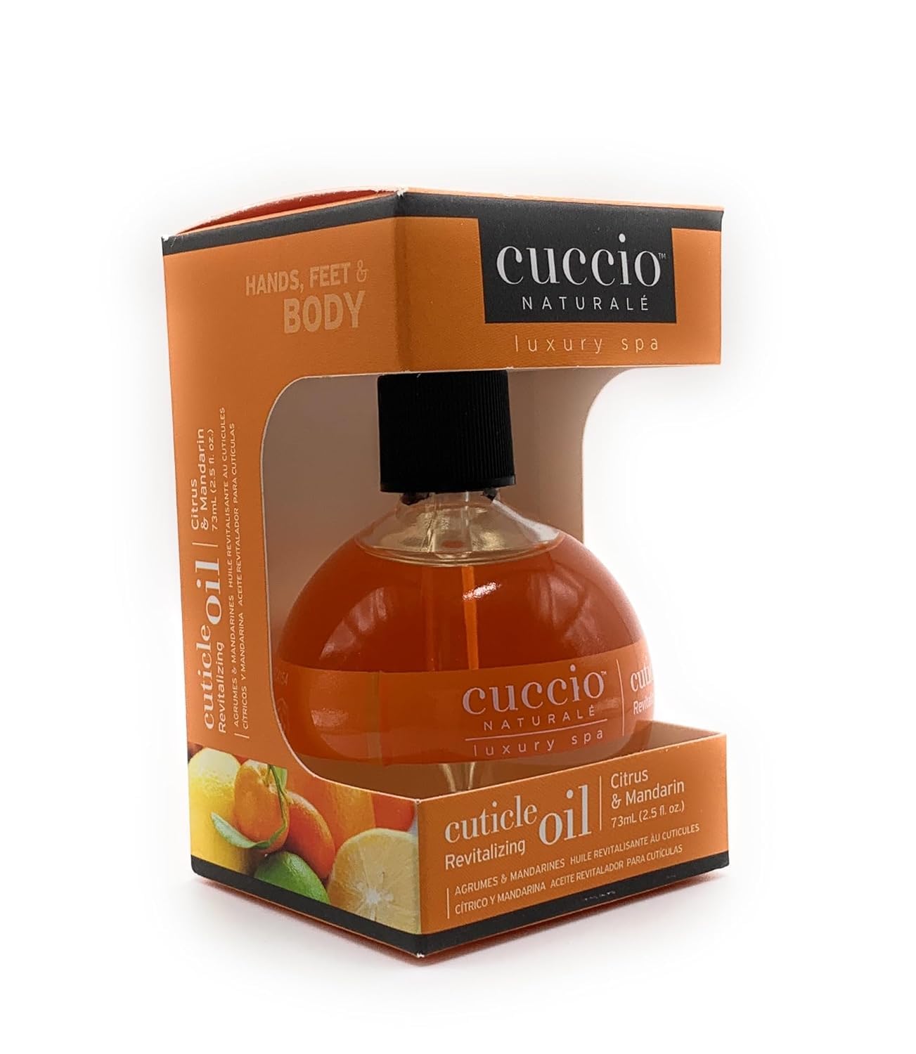 Cuccio Naturale Citrus & Mandarin Revitalizing Cuticle Oil, Lightweight Fast-Absorbing Hydrating
