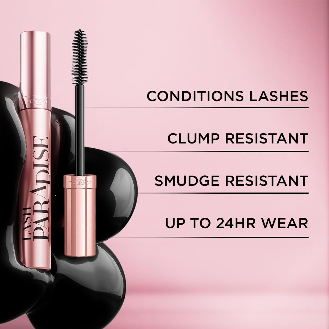 L'Oreal Paris Makeup Voluminous Lash Paradise Mascara, Voluptuous Volume, Intense Length, Feathery