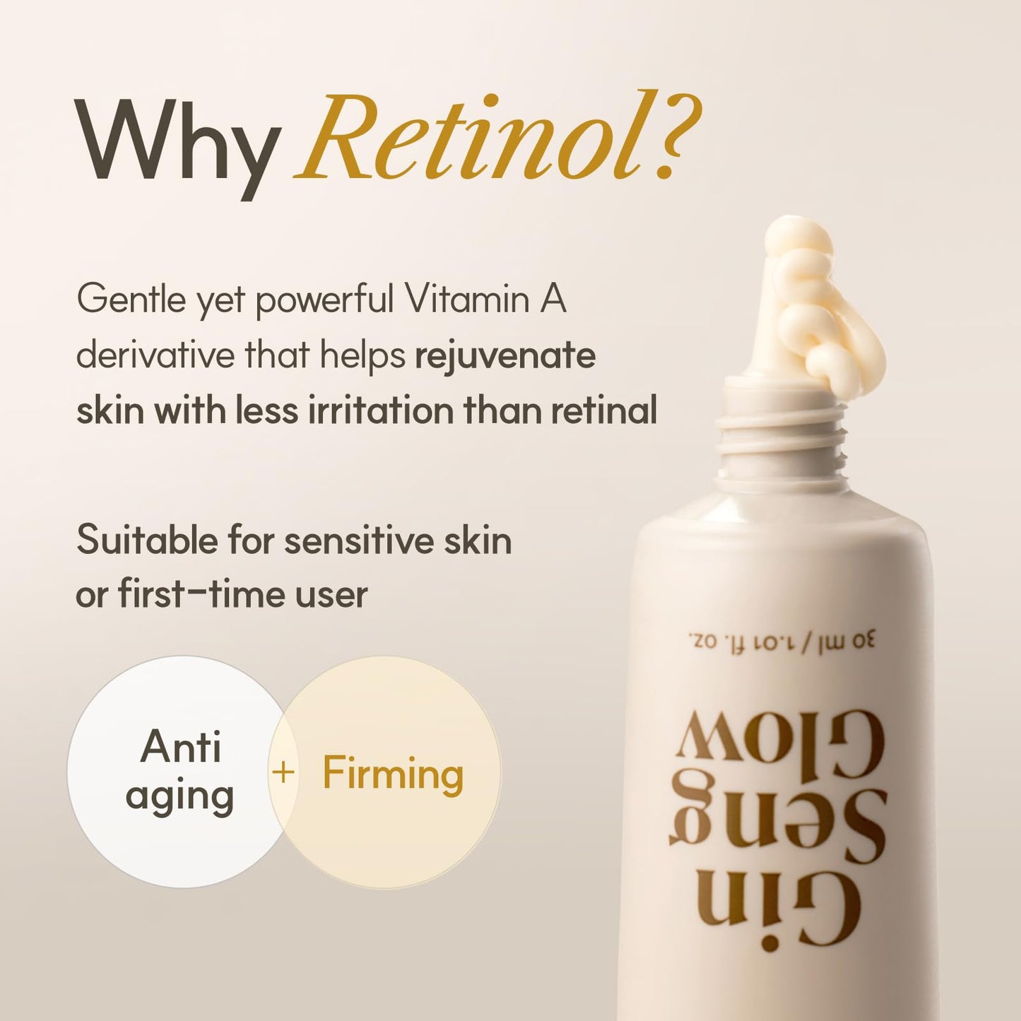 The Face Shop Ginseng Glow Eye Serum - Reduces Visible Dark Circles & Wrinkles, with Korean