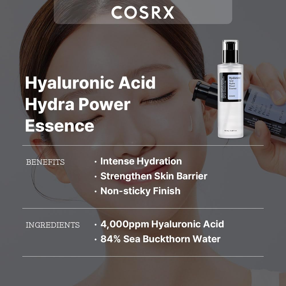 COSRX 4,000ppm Hyaluronic Acid Power Toner, Instant Hydrating, 3.38 fl.oz