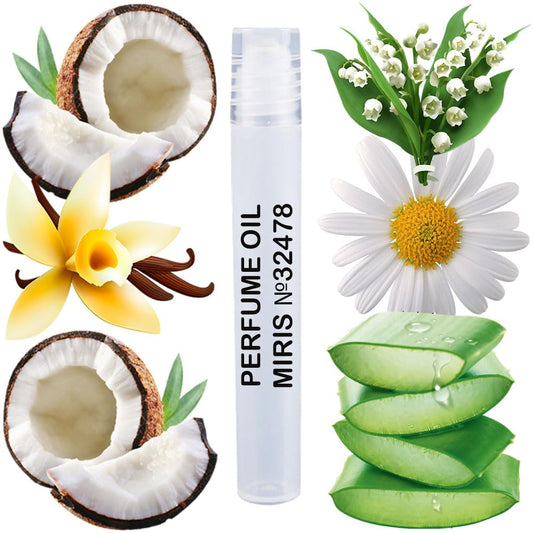 MIRIS Perfume Oil No. 32478, Inspired by Coconut Passion, Long-Lasting Women Roll-On, Rollerball 0.34 Fl Oz / 10 ml