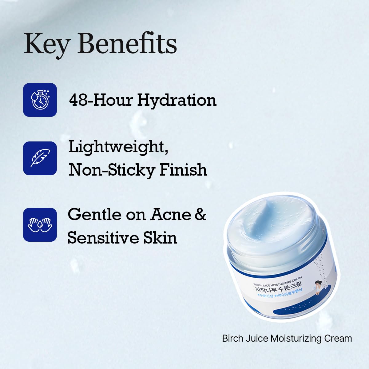ROUND LAB Birch Juice Moisturizing Cream 2.7 Fl Oz 1+1 Refill Set