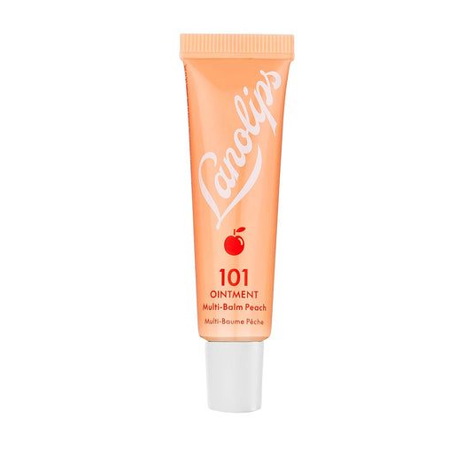 Lanolips 101 Ointment - Lanolin Lip Balm for Smooth, Hydrated & Healthy Lips - Multipurpose Ointment with Lanolin Oil for Dry Cuticles & More - Peach (0.52 oz)