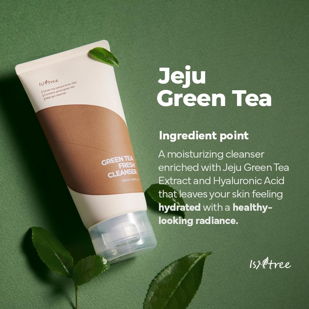 IsNtree Green Tea Fresh Cleanser 120ml 4.05 fl.oz | Green tea extract from Jeju | Contains grind