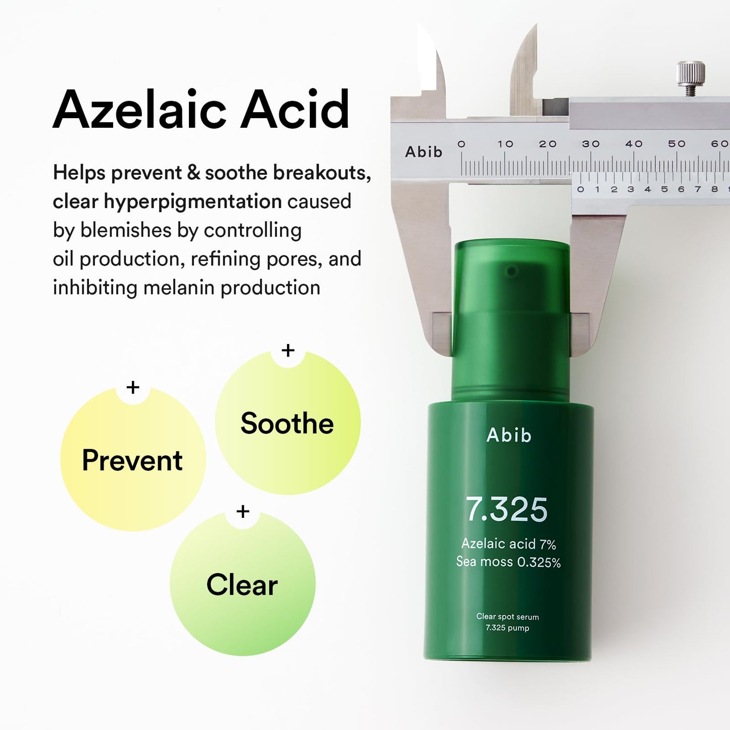 Abib Clear Spot Serum 7.325 pump | Azelaic Acid Serum for Blemish-Prone Skin, 1.01 fl oz, Korean
