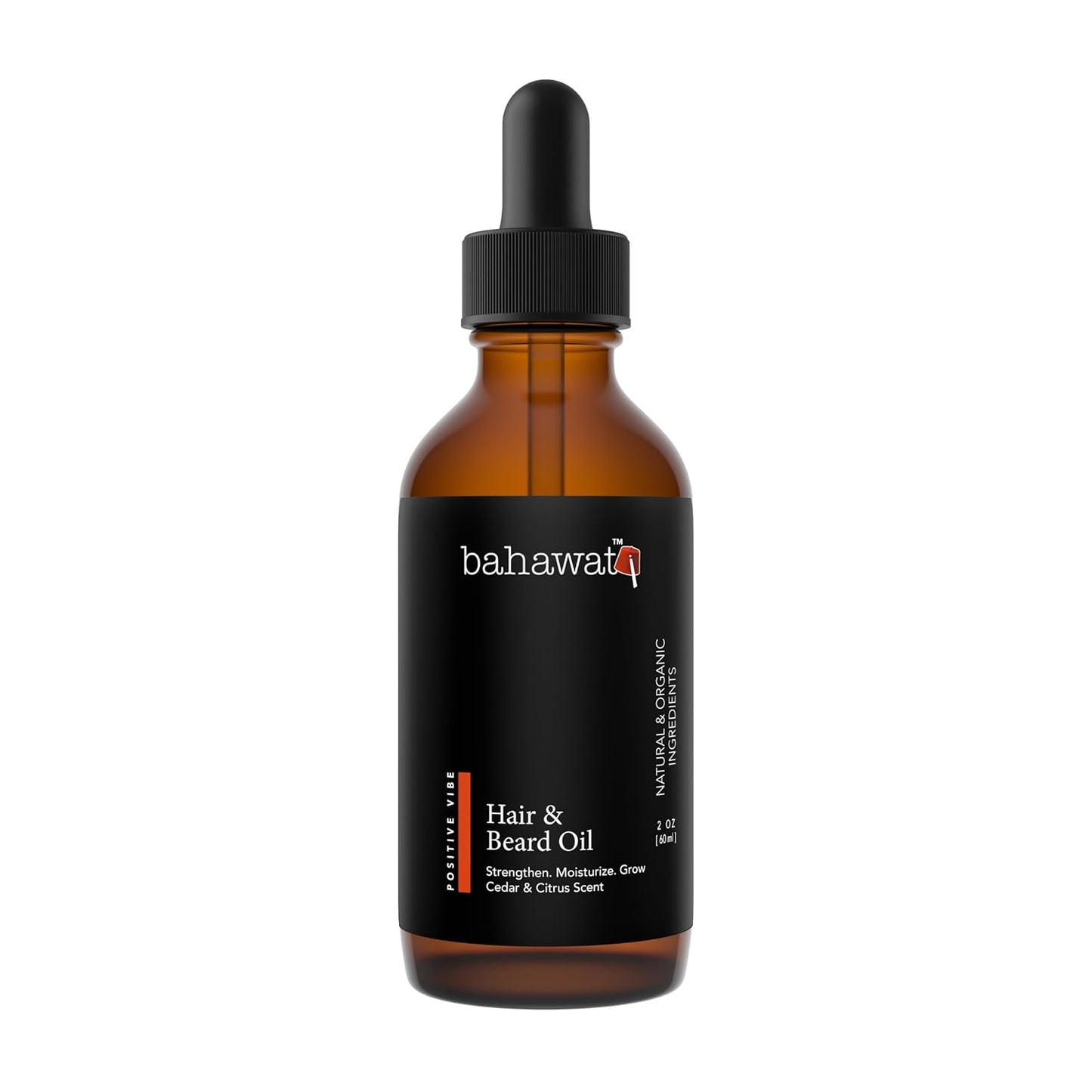 Premium Beard Oil Conditioner & Softener - Positive Vibe - 2 ounce - Beard Itch and Dry Skin Relief - Handcrafted from Natural Ingredients - Made in the USA