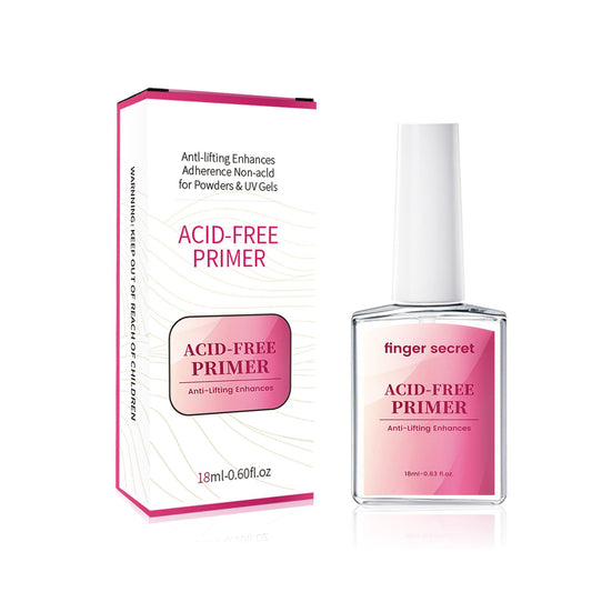 FINGER SECRET Acid-Free Primer Nail Prep Base coat,18ml Quickly dry Primer. Anti-Lifting Enhances