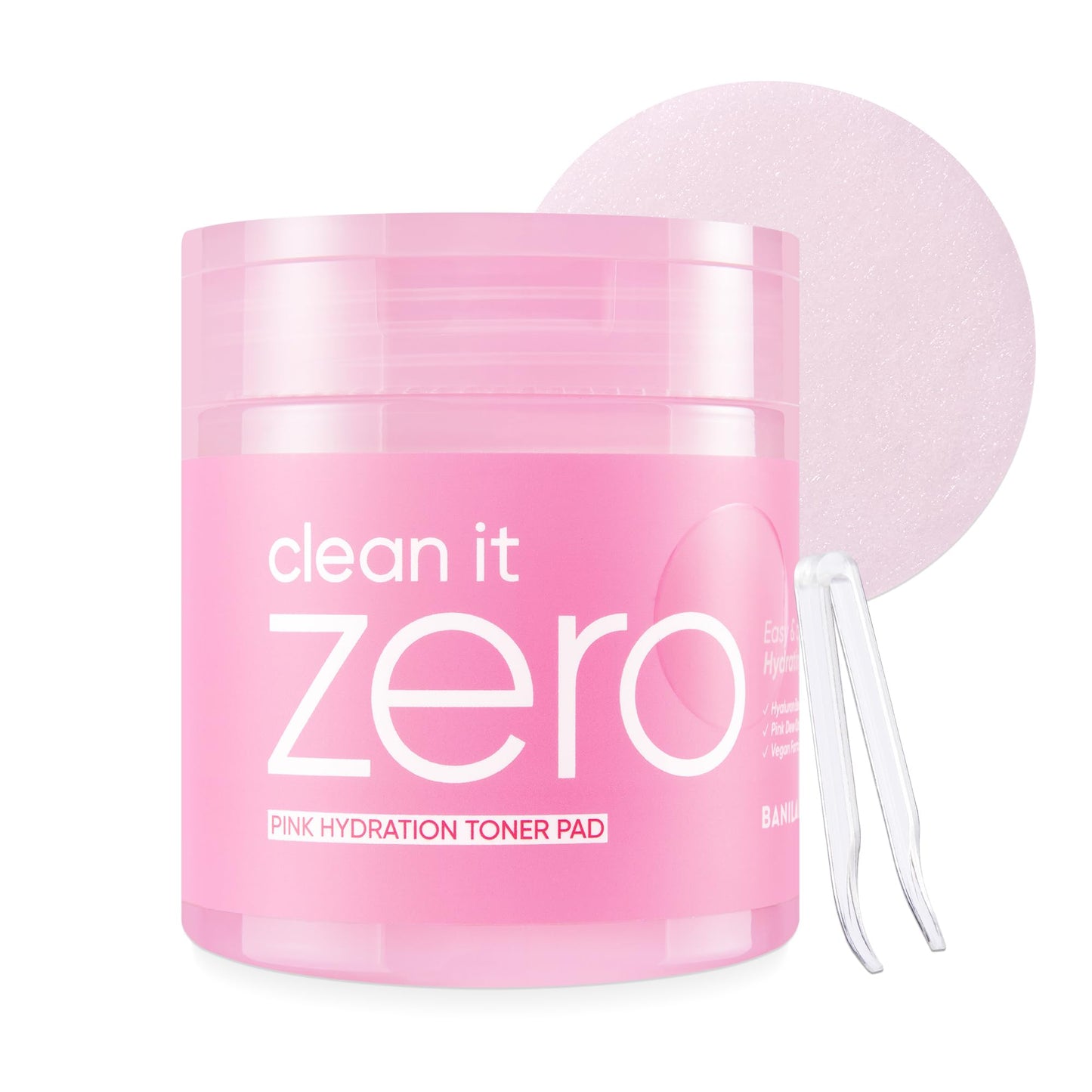 BANILA CO Clean it Zero Pink Hydration Toner Pad - Hyaluronic (70 Pads)