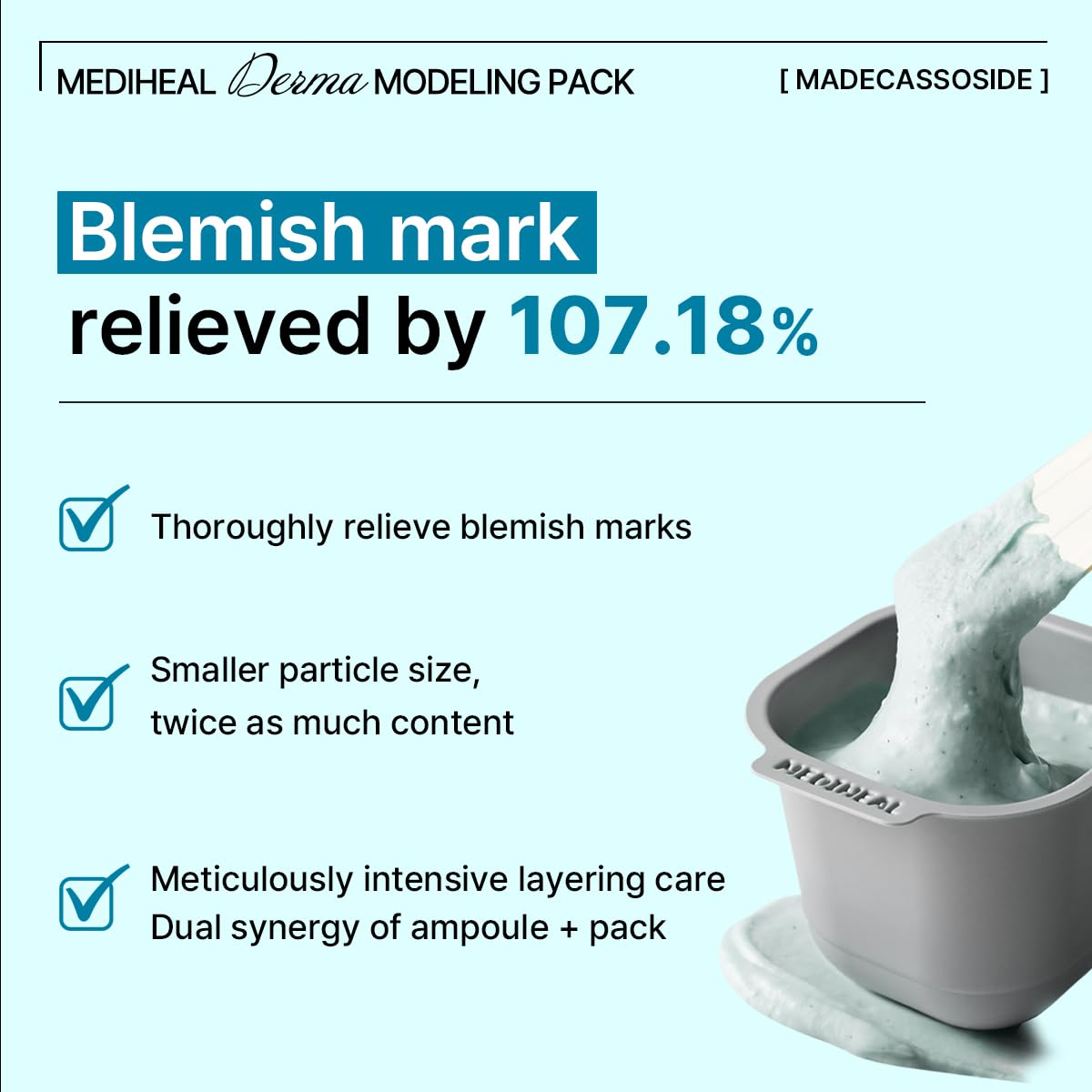 MEDIHEAL Madecassoside Derma Modeling Pack (Pack of 1), Blemish Care