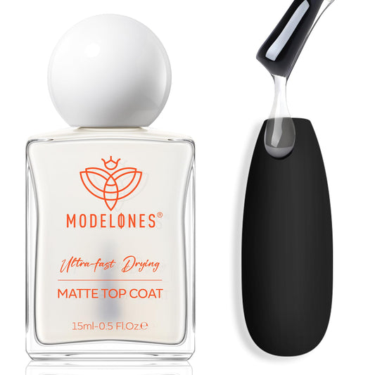modelones Matte Top Coat Nail Polish, Quick Dry No Chip Long Lasting Clear Nail Polish Top Coats