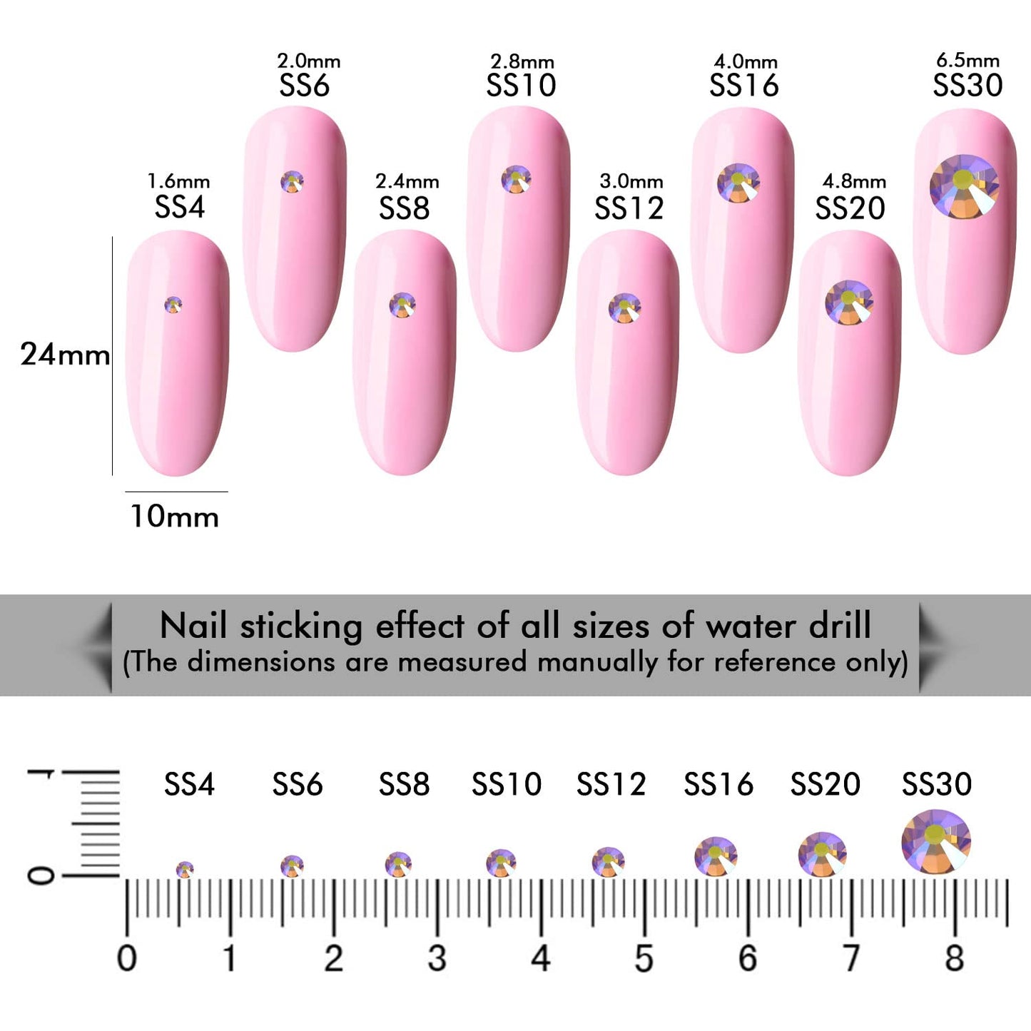 1440Pcs Topaz Ab Crystal Rhinestones,Glass Flatback Rhinestones Gemstones for Nail Face Makeup Art Crafts Clothes Decoration -(SS16,4.0mm,Topaz Ab)