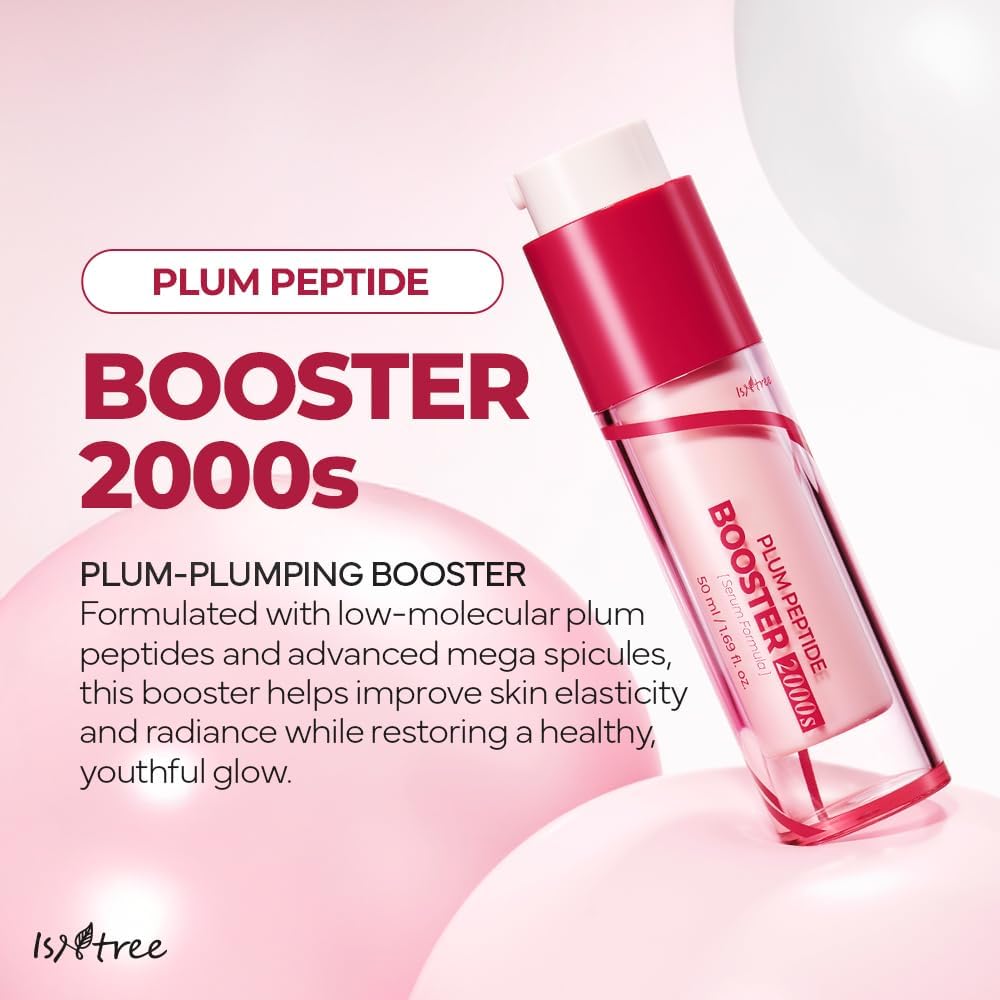 ISNTREE Plum Peptide Booster 2000s – Firming & Hydrating Serum with Vegan Collagen & 5 Peptides