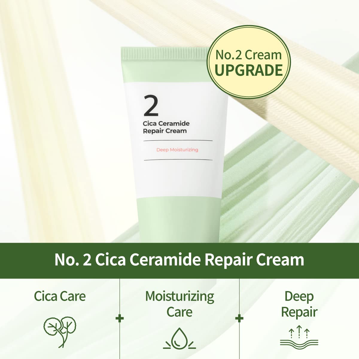 numbuzin No.2 Cream | Cica Ceramide Repair Cream | Ceramide, Centella Asiatica | Hydrating