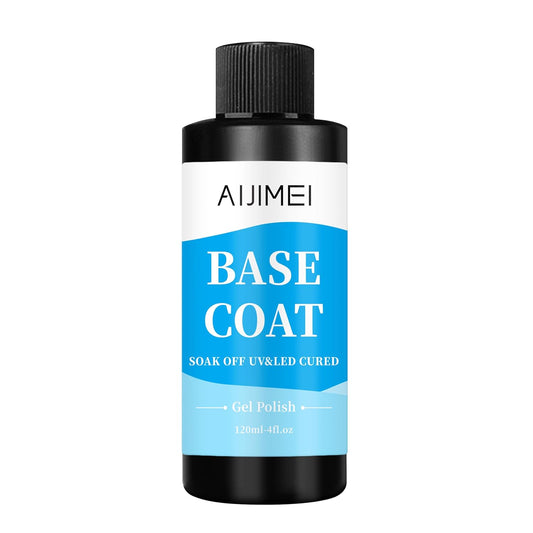 AIJIMEI 120ml Base Coat Quick Dry Basecoat for Nails 4oz For Base Coat Gel Nail Polish for Nail Art