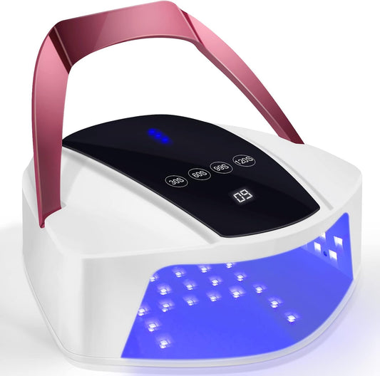 96W Rechargeable UV Light for Nails - Cordless LED Lamp With Portable Handle, Auto Infrared Sensor