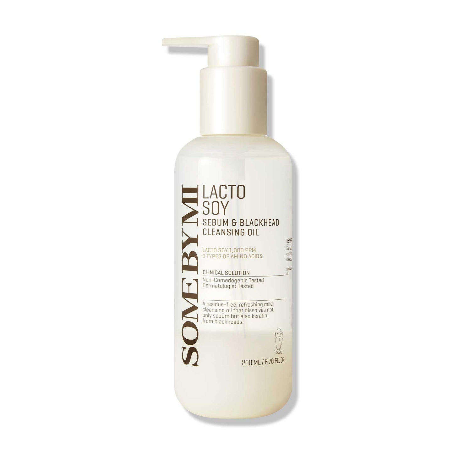 SOME BY MI Lacto Soy Sebum & Blackhead Cleansing Oil – 6.76oz, 200ml – Korean Vegan Makeup-Removing
