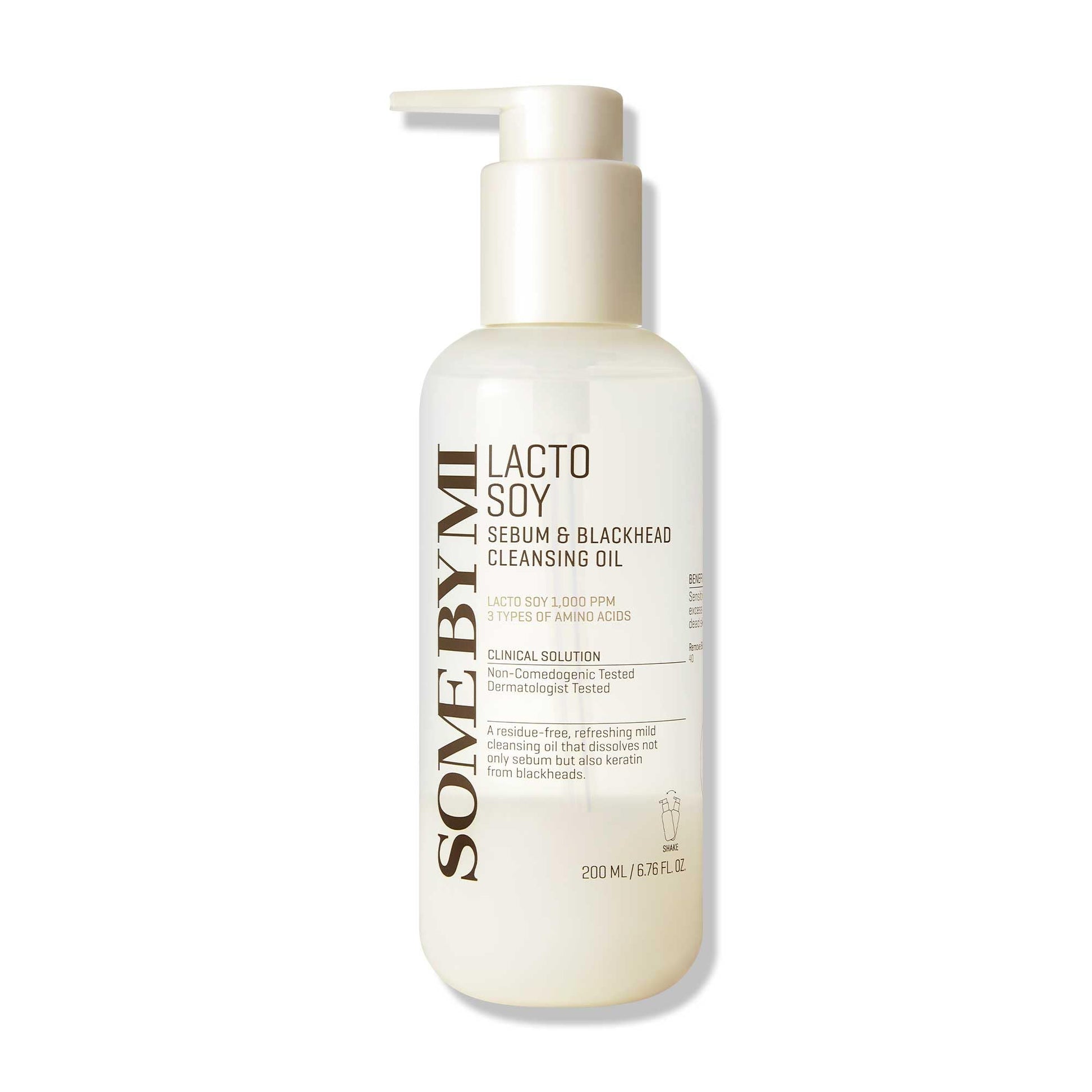 SOME BY MI Lacto Soy Sebum & Blackhead Cleansing Oil – 6.76oz, 200ml – Korean Vegan Makeup-Removing