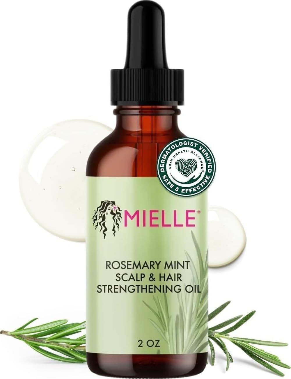 Mielle Organics Rosemary Mint Hair Oil with Biotin, 2 oz