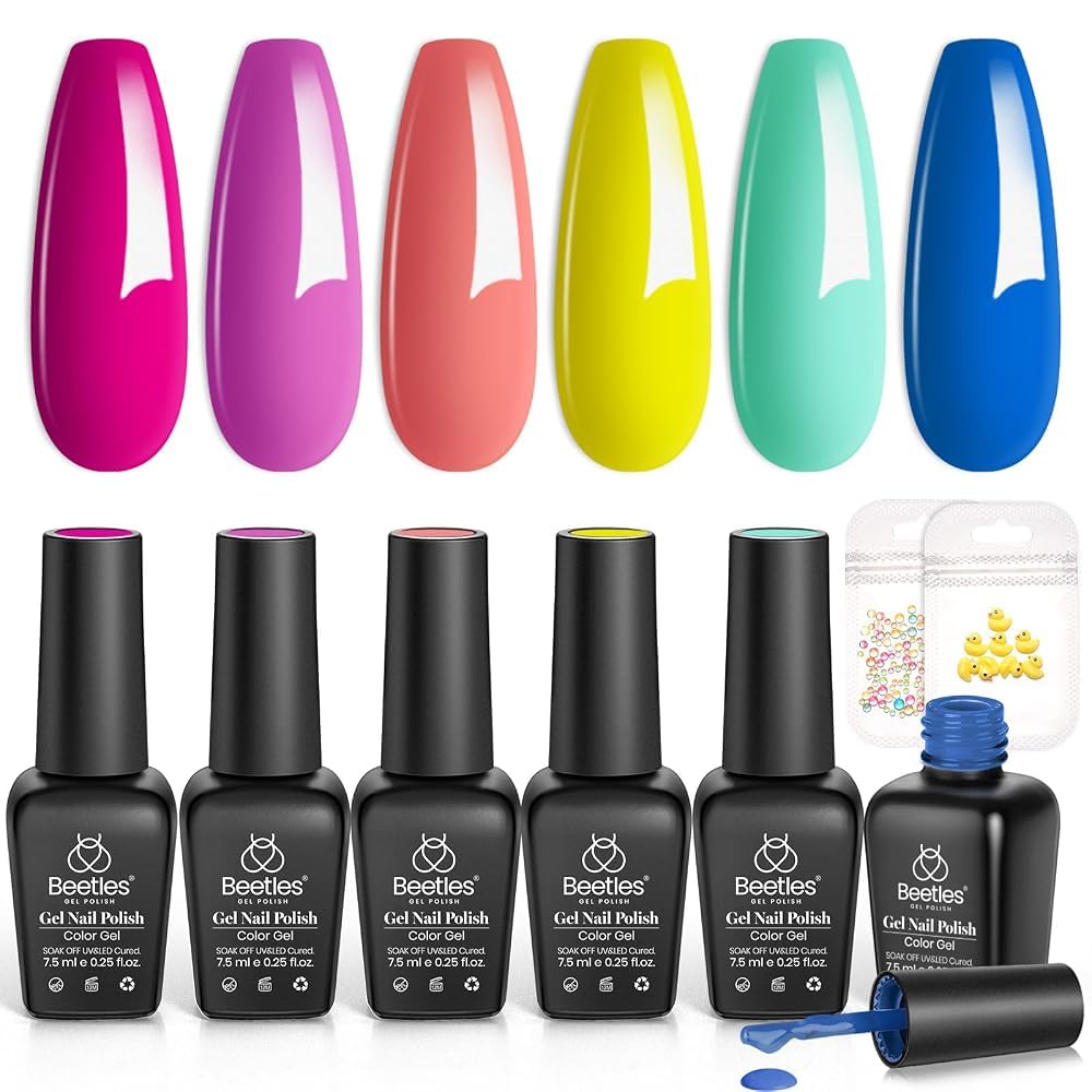 beetles Gel Polish Set, 6 Colors Pool Party Holiday Collection