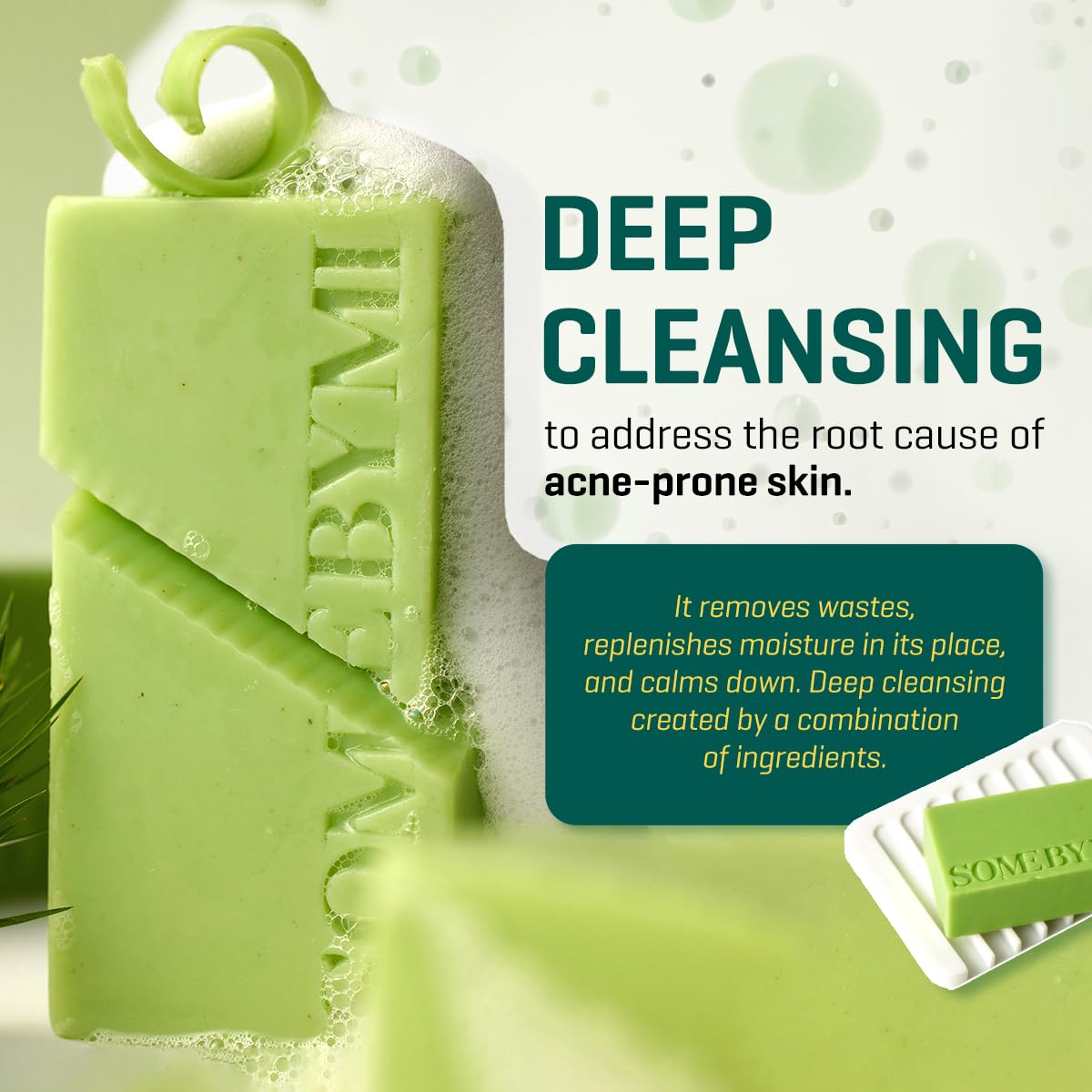 SOME BY MI AHA BHA PHA 30 Days Miracle Cleansing Bar – 3.73oz, 106g – Daily Exfoliating Tea Tree