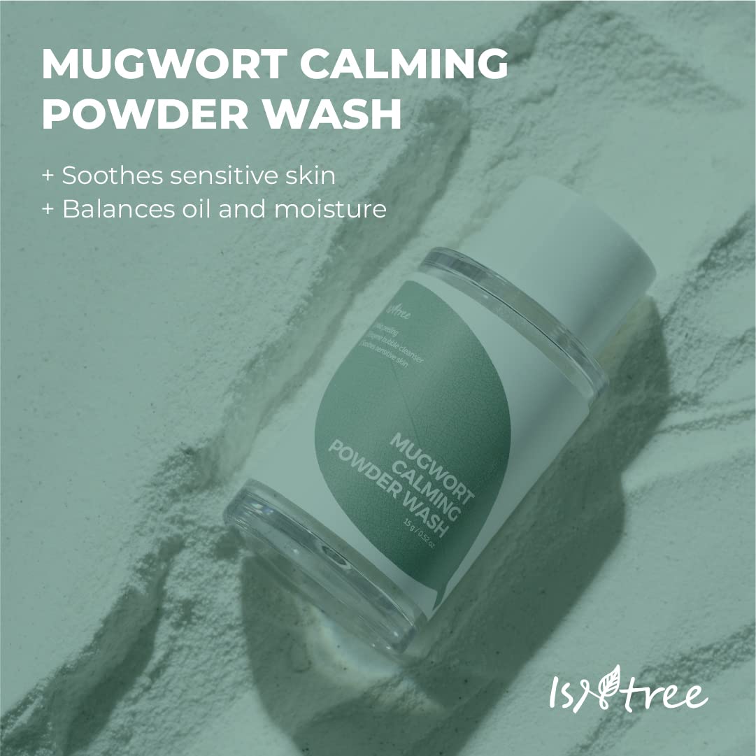 IsNtree Mugwort powder wash 15g | Mild peeling | Enzyme bubble cleanser | Soothes sensitive skin