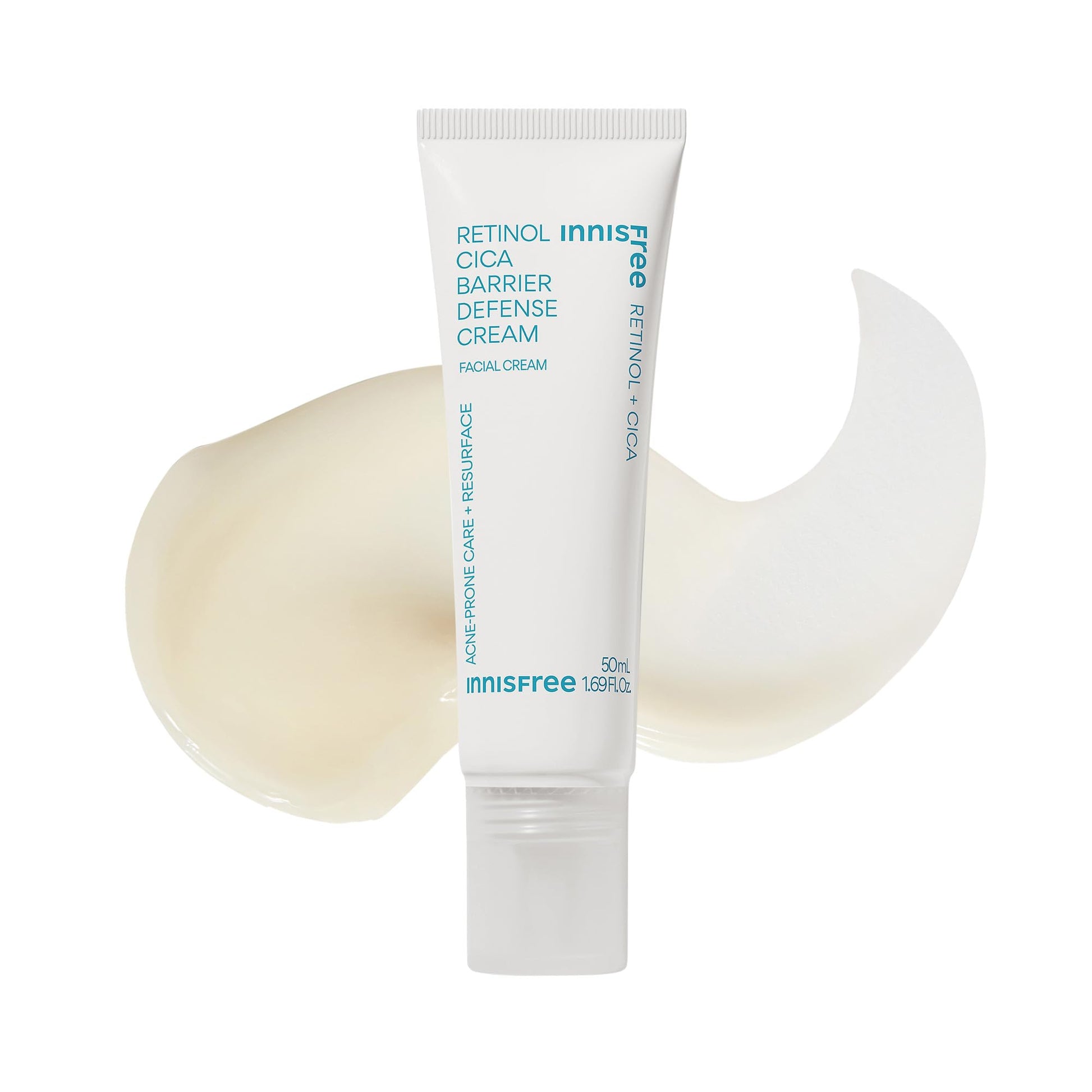 innisfree Retinol Cica Barrier Cream | Korean Moisturizer with Madecassoside for Sensitive