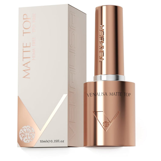 VENALISA Matte Gel Top Coat- No Wipe Long Lasting Matte Top Coat Clear Gel Nail Polish, Soak Off