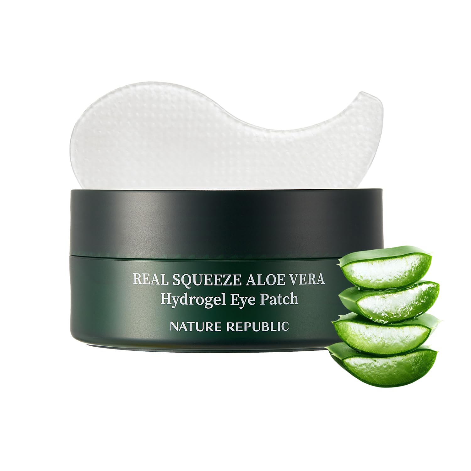 Nature Republic Real Squeeze Aloe Vera Eye Patch | Under Eye Masks for Dark Circles & Puffy Eyes