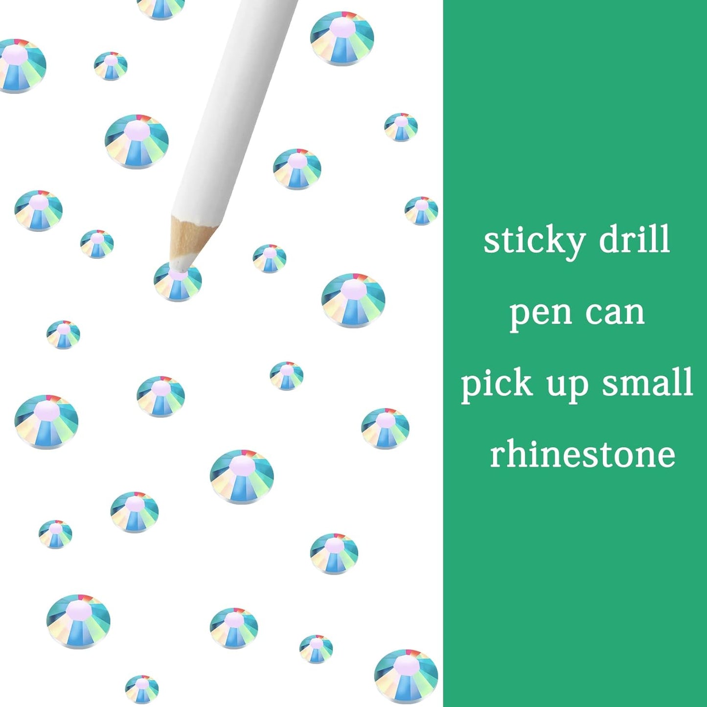 Multi Size 3mm 4mm 5mm Rhinestones Set for Nails Crafts Sapphire Non Hotfix Rhinestones Nail Gems Rhinestone AB Color&Round Flat Back Resin Rhinestone for Makeup Clothes Shoes Eye Bottles Crafts