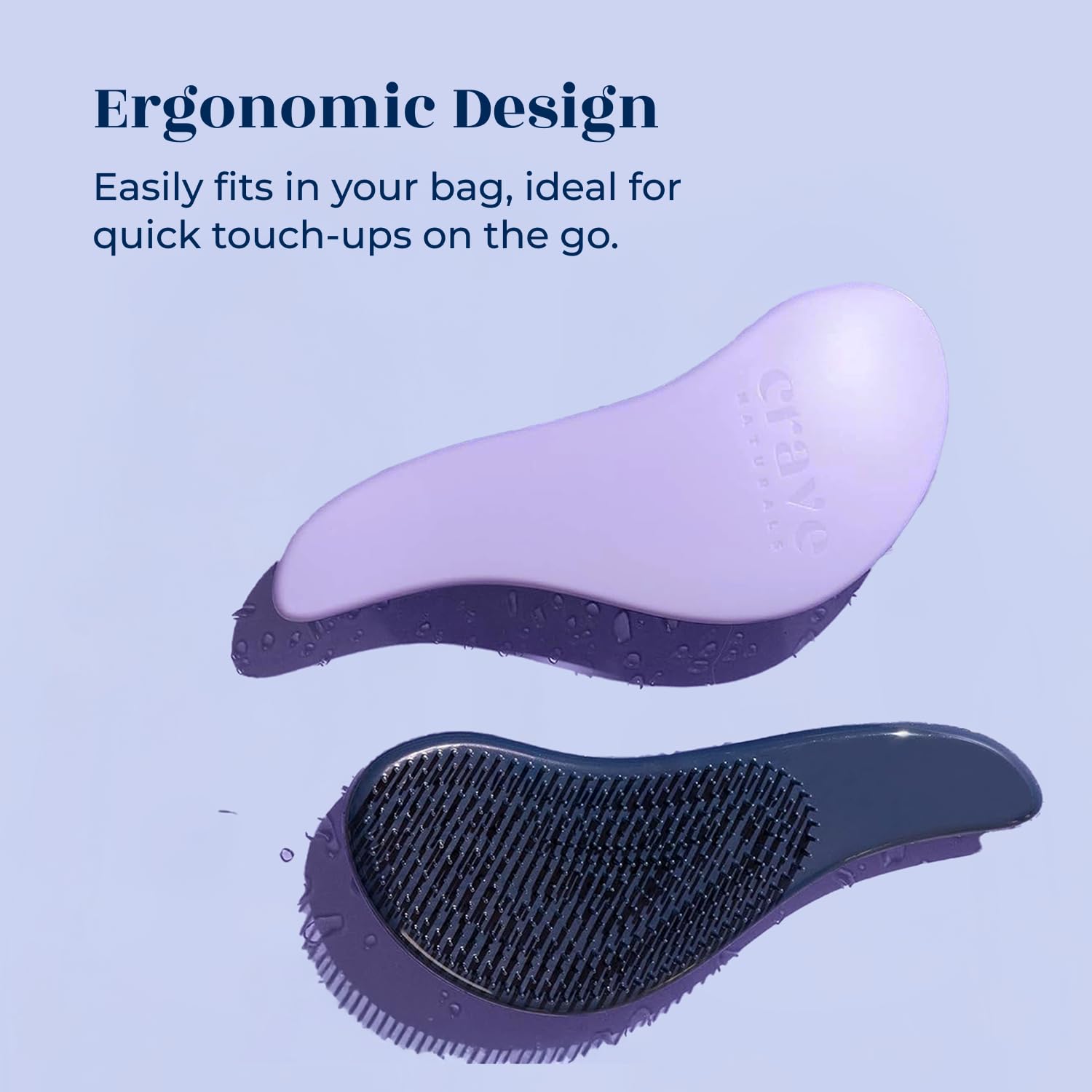 Crave Naturals Glide Thru Detangling Hair Brush for Adults and Kids - Detangler Hairbrush for Curly