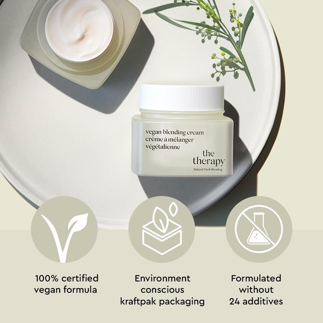 The Face Shop The Therapy Vegan Blending Cream Face Moisturizer - Soothing, Anti-Aging