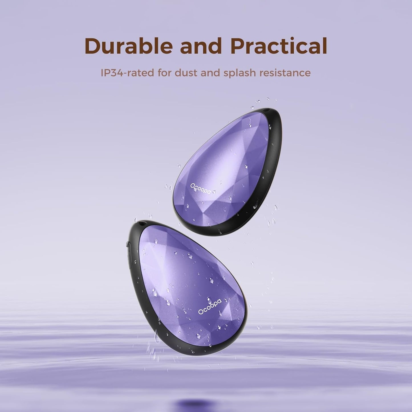 OCOOPA Women Rechargeable Hand Warmers 2 Pack, Portable, Stylish, Diamond-Shape Magnetic Electric Handwarmer, Reusable Pocket Heater, 2025 Tech Gifts for Christmas, Raynaud, Hiking, Camping, UT4 Rare