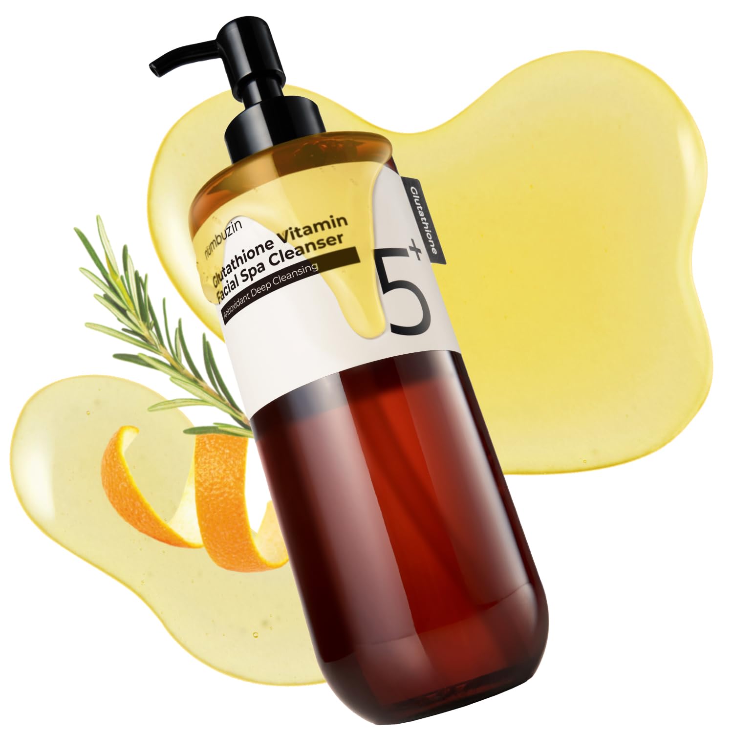 numbuzin No.5 Cleansing Oil, Glutathione & Vitamin C Cleanser for Pores, Sebum & Dark Spots, Rich