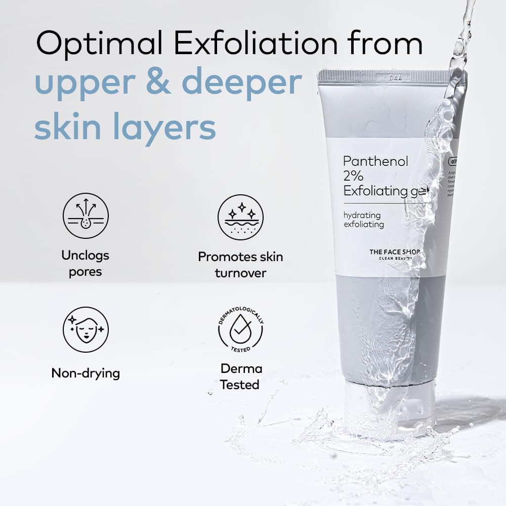 The Face Shop Alltimate Facial Exfoliator - Peeling Gel with Panthenol & AHA/BHA, Gentle Formula