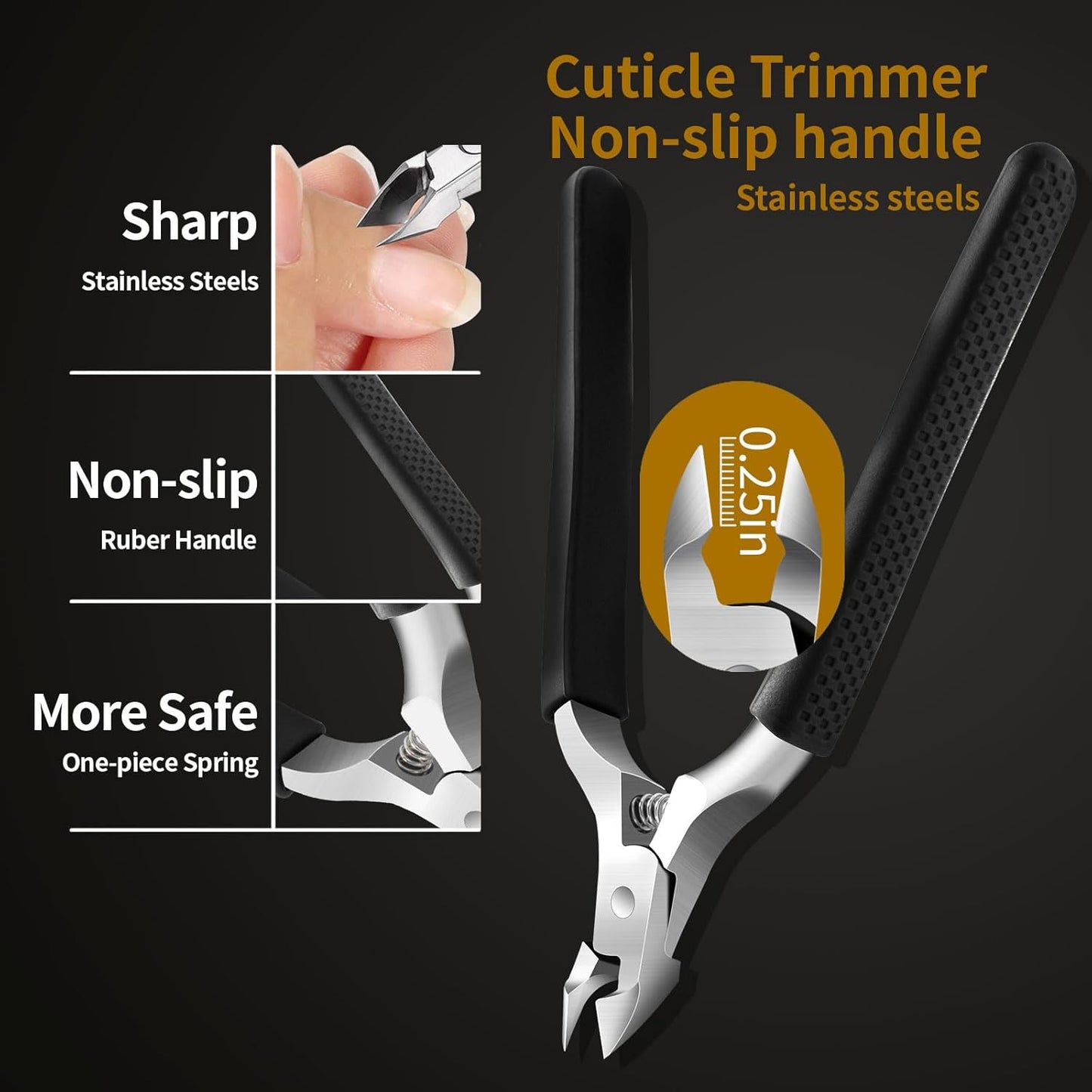Thick Toenail Clippers for Seniors Thick Toenails or Ingrown Nails, Curved Blade Heavy Duty Toenail Clippers Cutter, Sharp Nail Nippers Cuticle Trimmer, Large Toe Nail Clippers for Men, Women