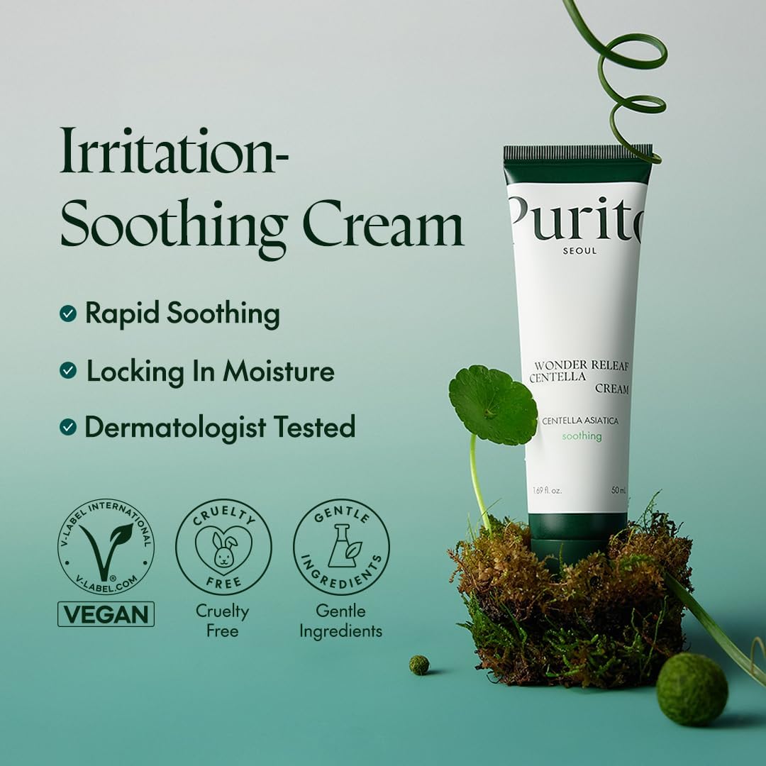 PURITO Centella Cream | Soothing Facial Cream To Deeply Calm All Skin