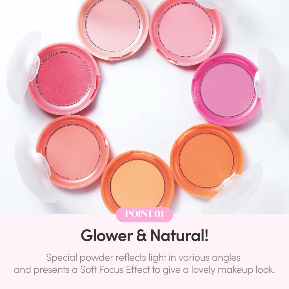 ETUDE Lovely Cookie Blusher #BE101 Ginger Honey Cookie 4g | Glowing & Natural Powder Blush with