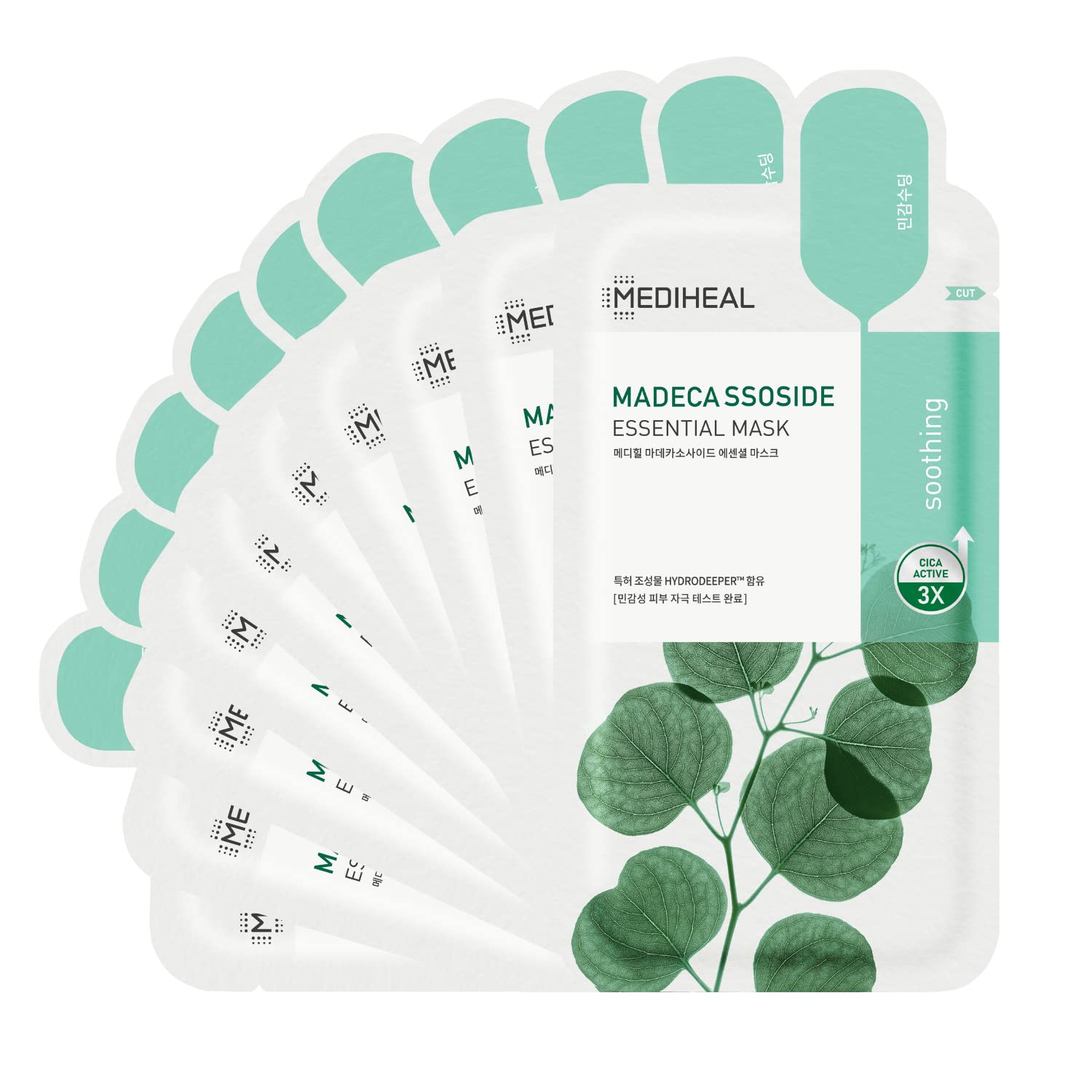 Mediheal Best Korean Sheet Mask - Madecassoside Essential Face Mask 10 Sheets For Sensitive Blemish