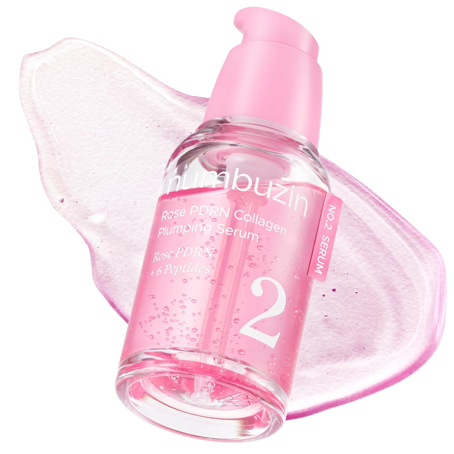numbuzin No.2 Rose PDRN Collagen Plumping Serum, Hydrating & Firming Serum with Peptides, Plump