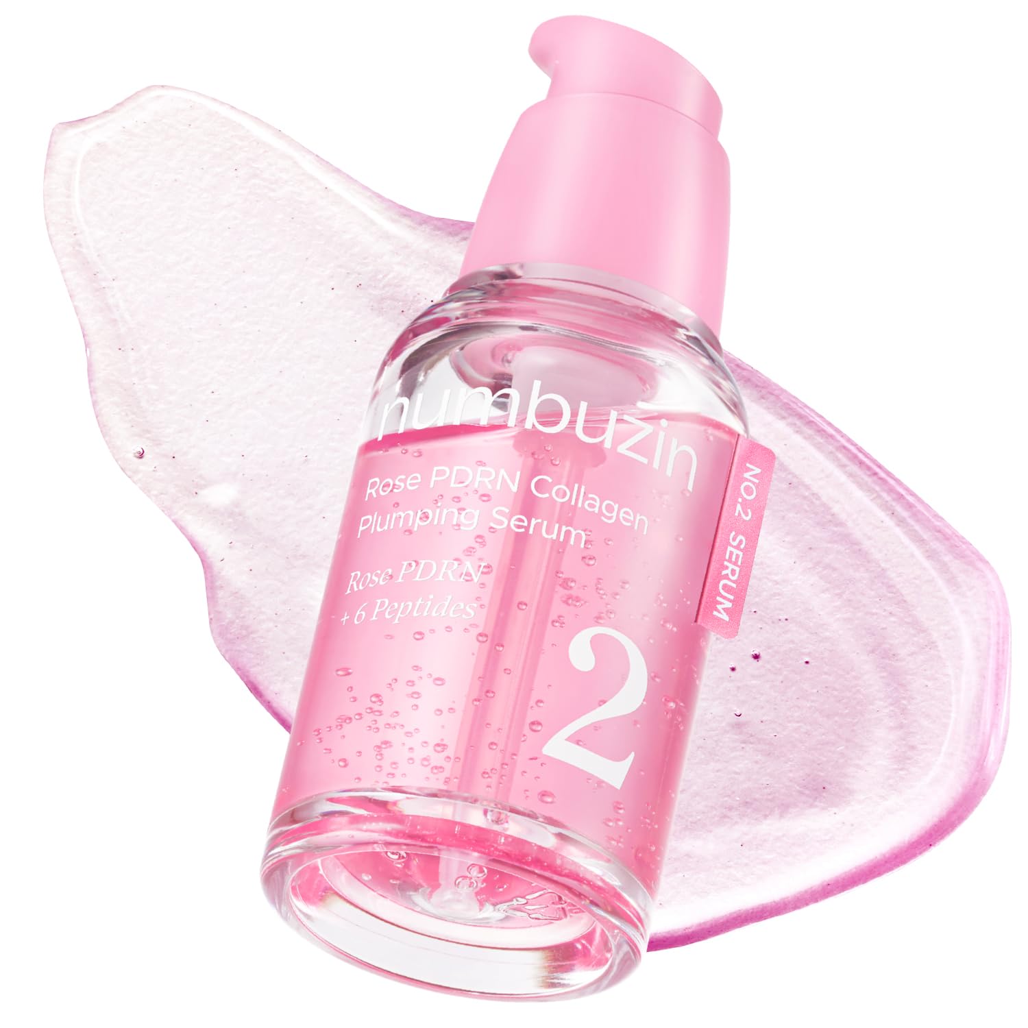 numbuzin No.2 Rose PDRN Collagen Plumping Serum, Hydrating & Firming Serum with Peptides, Plump