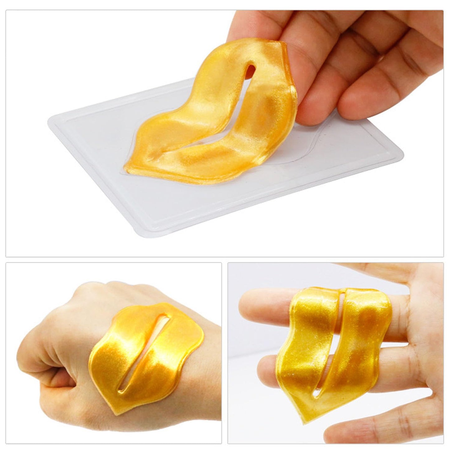 32 Pairs Eye Masks & Lip Mask, 24K Collagen Under Eye Patches for Dark Circles and Puffy Eyes, Reduce Lip Wrinkles, Anti Chapped & Remove Lip Dead Skin, Nourishes the Lip & Eye Skin (Gold)